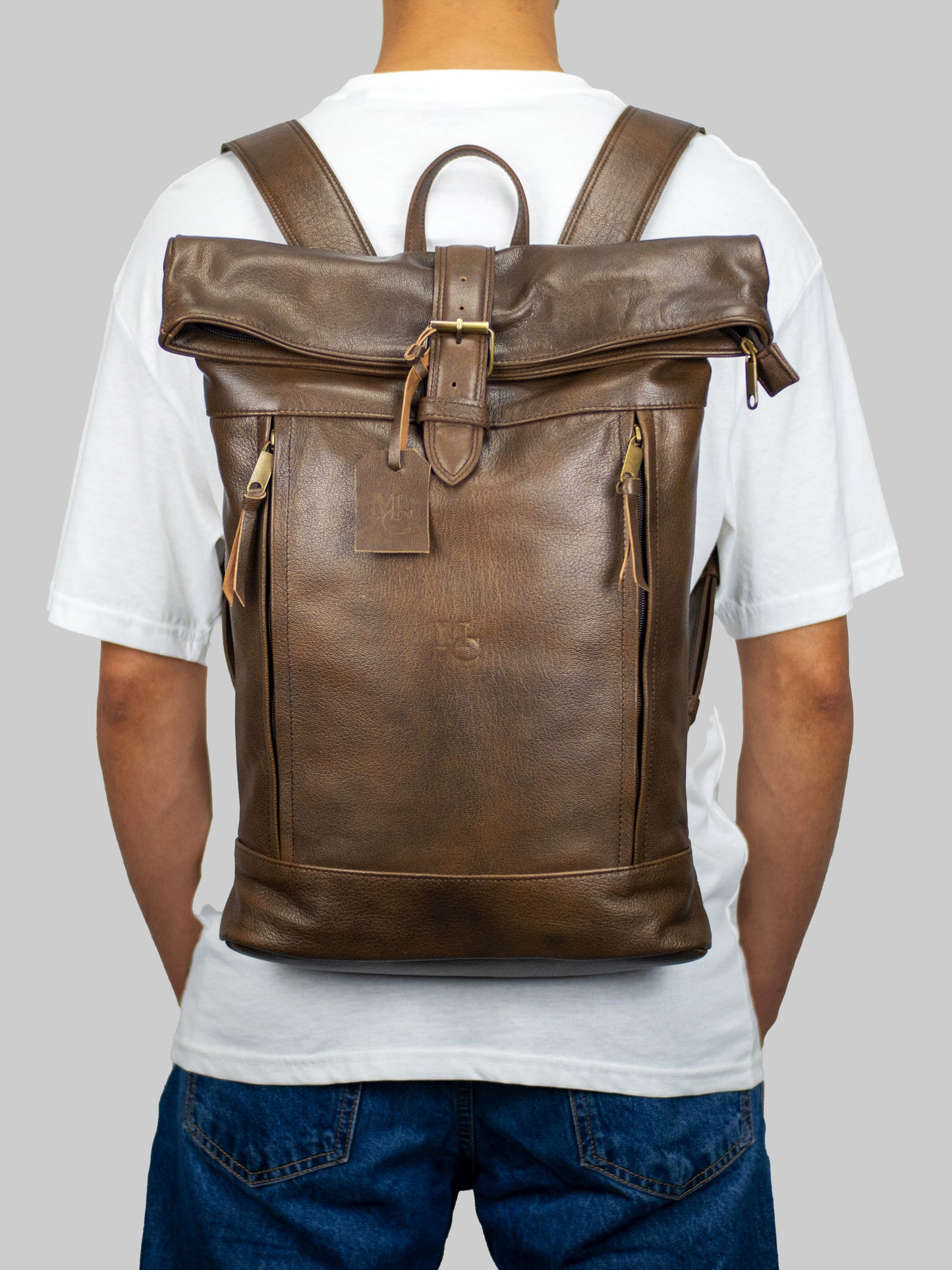 Marrakesch Herren Rolltop-Rucksack "HORIZON", kaffeebraun