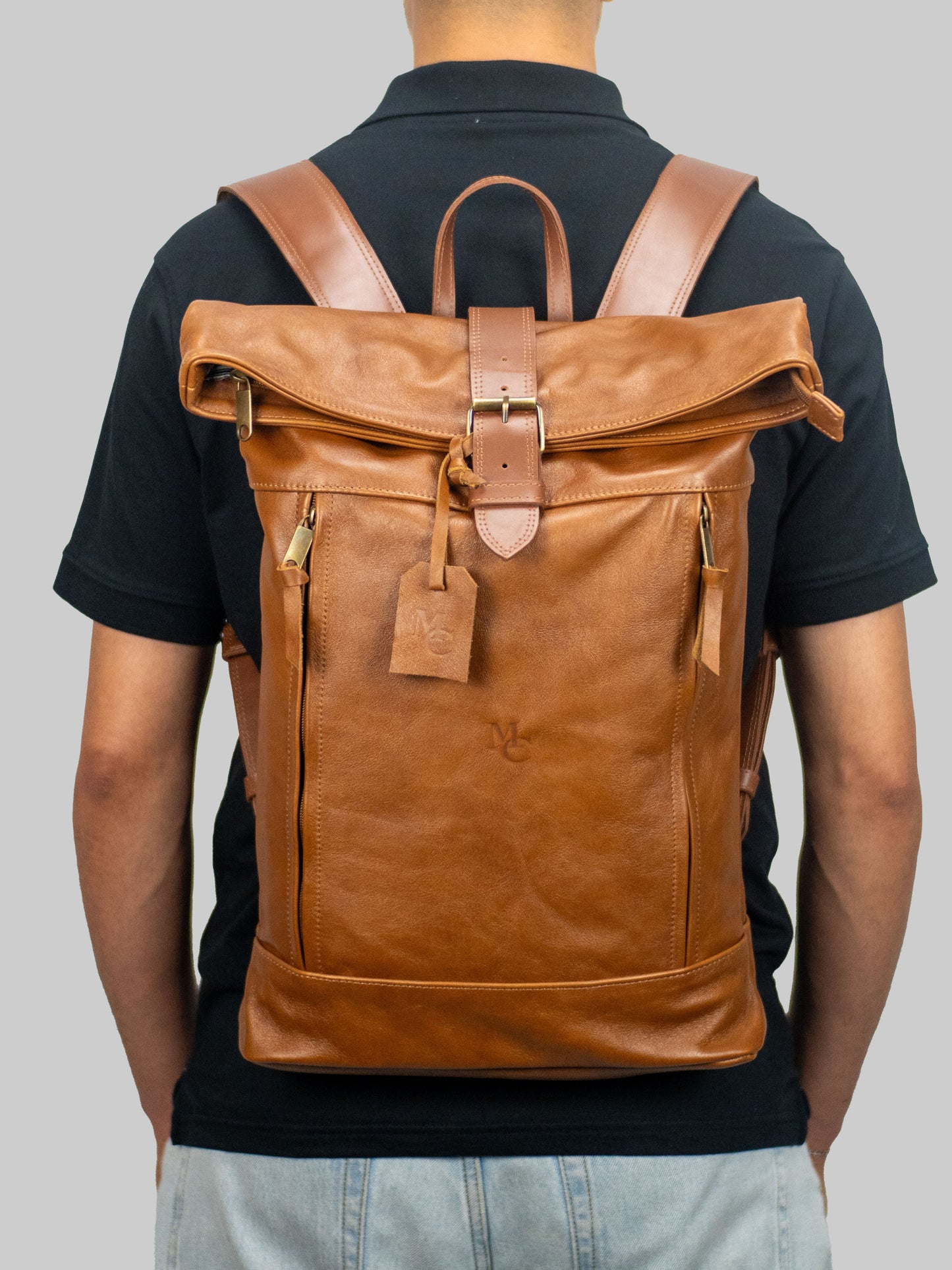 Marrakesch Herren Rolltop-Rucksack "HORIZON", hellbraun