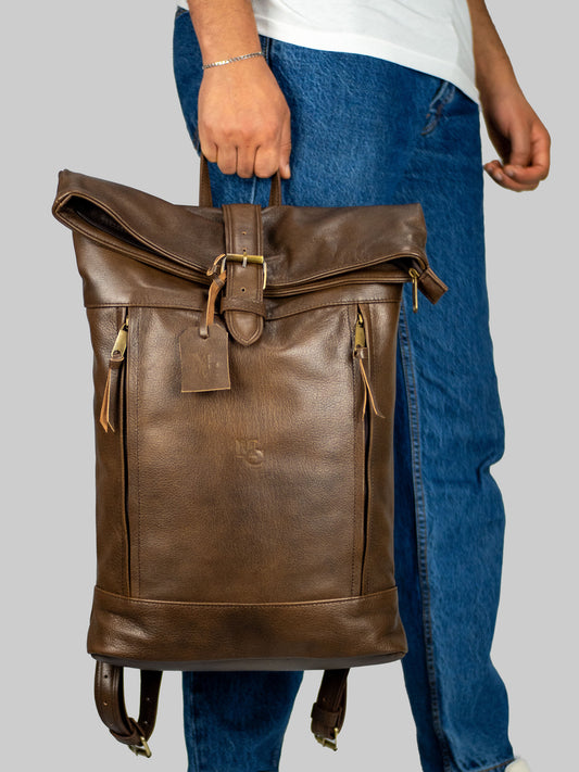 Marrakesch Herren Rolltop-Rucksack "HORIZON", kaffeebraun