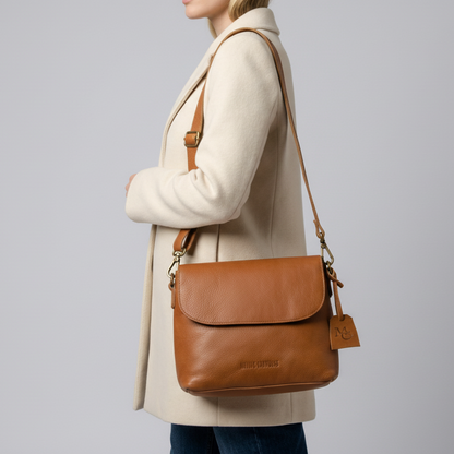 Al Andalus Damen-Umhängetasche "DUNE", karamell